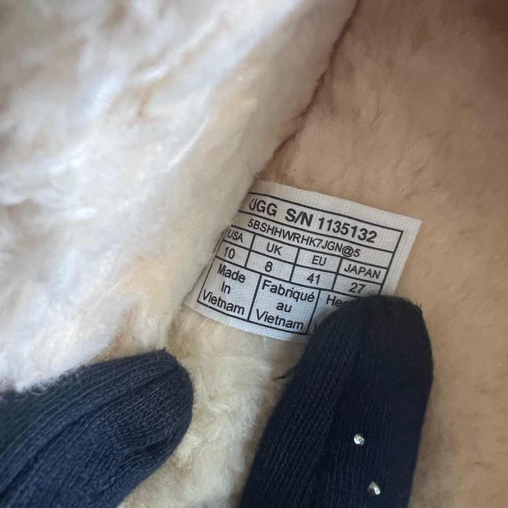 UGG Natural Fuzz Sugar Wool Faux Fur Slide Slipper - Picture 13 of 13